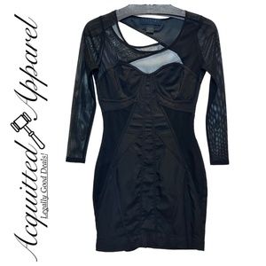 Factory by Erik Hart Black Shear Bodycon Dress